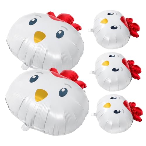 Ciieeo 5 Stück Küken-ballon Hühneraluminiumballon Hühner-geburtstagsparty-dekorationen Huhn-geburtstagsdekoration Hühnerballon Tierischer Folienballon -huhn- Aluminiumfolie Ciieeo 5 Stück Küken-ballon Hühneraluminiumballon Hühner-geburtstagsparty-dekorationen Huhn-geburtstagsdekoration Hühnerballon Tierischer Folienballon -huhn- Aluminiumfolie von Ciieeo