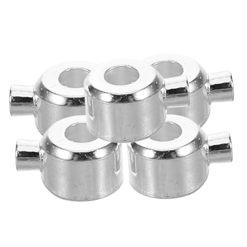 Ciieeo 5 Stück Kupfer Spacer Perlen für Schmuckherstellung Crimp Perlen für Armbänder und Einfache Anwendung Vielseitig Einsetzbar Silberfarbenes Design von Ciieeo