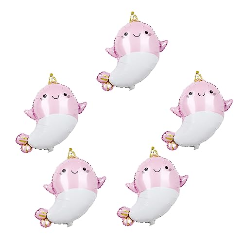 Ciieeo 5 Stück Narwal Folienballons Geburtstag Deko Aluminiumfolie Cartoon Partydeko Kindergeburtstag Fotorequisite Rosa Ciieeo 5 Stück Narwal Folienballons Geburtstag Deko Aluminiumfolie Cartoon Partydeko Kindergeburtstag Fotorequisite Rosa von Ciieeo