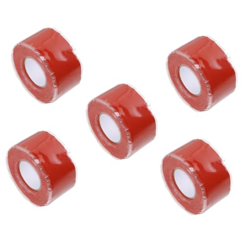 Ciieeo 5 Stück Reparaturgürtel für Wasserrohr -Lecks nachweisen gummiert Klempner Klebeband Mastix Schlauch Wasserleckbänder wasserdichtes Band Reparaturband für Silikon-Gummi rot Ciieeo 5 Stück Reparaturgürtel für Wasserrohr -Lecks nachweisen gummiert Klempner Klebeband Mastix Schlauch Wasserleckbänder wasserdichtes Band Reparaturband für Silikon-Gummi rot von Ciieeo