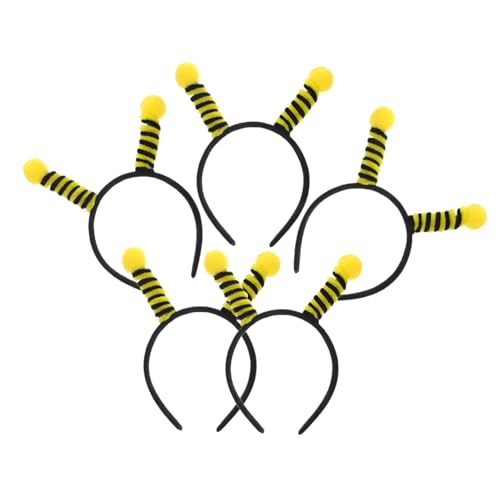 Ciieeo 5 Stück Teiliges Bienen Haarband Niedliches Cosplay Stirnband mit Antennen für Party Halloween Geburtstagsfeier Robustes Accessoire für Erwachsene Ciieeo 5 Stück Teiliges Bienen Haarband Niedliches Cosplay Stirnband mit Antennen für Party Halloween Geburtstagsfeier Robustes Accessoire für Erwachsene von Ciieeo