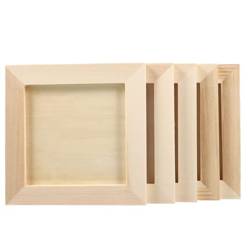 Ciieeo 5 Stück Teiliges Holz Bilderrahmen Naturbelassene Unvollendete DIY Rahmen für Tonkunst Stabile Einfache Struktur Kreativität und Handwerklichem Geschick Ciieeo 5 Stück Teiliges Holz Bilderrahmen Naturbelassene Unvollendete DIY Rahmen für Tonkunst Stabile Einfache Struktur Kreativität und Handwerklichem Geschick von Ciieeo