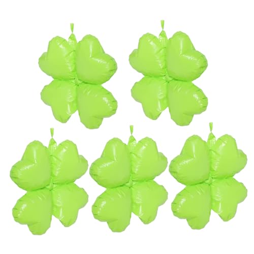 Ciieeo St. Patricks Supplies 5 Stück Vierblättrige Luftballons Dekoration für Feiern Drinnen und Draußen Ciieeo St. Patricks Supplies 5 Stück Vierblättrige Luftballons Dekoration für Feiern Drinnen und Draußen von Ciieeo
