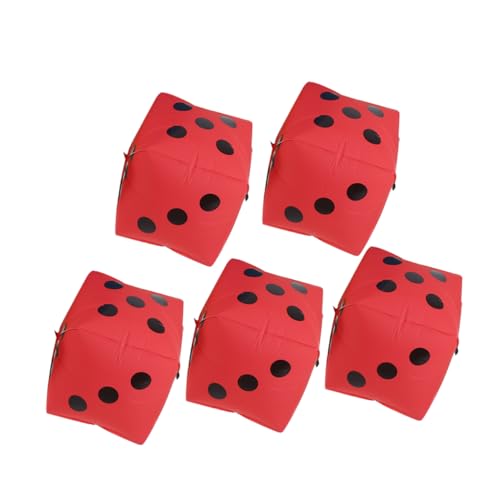 Ciieeo 5 Stück Würfel Ballon quadratische Folienballons Folienwürfelballons Würfelfolienballon Spielballon Ballons für Ballonbogen würfel folienballons Aluminiumfolie rot von Ciieeo