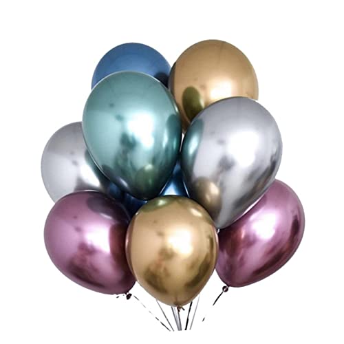 Ciieeo 50 Stück 10 Festivalballons Luftballons latex ballons Partyballons 80er Partydekorationen und Zubehör Hochzeitsdekorationen Ornament Partyzubehör Latexballons Emulsion schmücken von Ciieeo