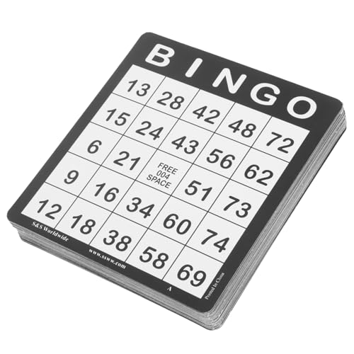 Ciieeo 50 Stück Bingo-Karten Spielkarten abrubbeln Partygeschenke für den Karneval tragbare Bingokarten chinesische Gefälligkeiten Spielkartenhalter Bingospielzahlen Papier Schwarz Ciieeo 50 Stück Bingo-Karten Spielkarten abrubbeln Partygeschenke für den Karneval tragbare Bingokarten chinesische Gefälligkeiten Spielkartenhalter Bingospielzahlen Papier Schwarz von Ciieeo