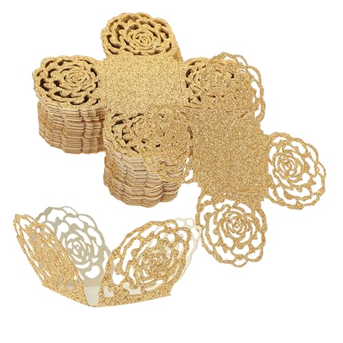Ciieeo 50 Stück Dekorative Schokoladenverpackungen Goldene Papiertüten für Pralinen für Hochzeiten und Partys Leichte und Kompakte Schokoladenbecher Attraktiv und Schützend Ciieeo 50 Stück Dekorative Schokoladenverpackungen Goldene Papiertüten für Pralinen für Hochzeiten und Partys Leichte und Kompakte Schokoladenbecher Attraktiv und Schützend von Ciieeo