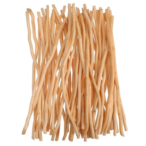 Ciieeo 50 Stück Diy Holzstäbchen für Bastelprojekte Natürliche Trockene Holzstäbe für Foto Requisiten Floristik und Dekoration Originalholzfarbe von Ciieeo