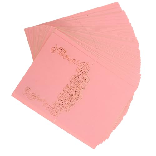 Ciieeo 50 Stück Europäische Sitzplatzkarten Hochzeit Vintage Stil Platzkarten Papier Namenskarten für Party Tischdekoration Rosa von Ciieeo