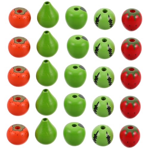 Ciieeo 50 Stück Fruchtholzperlen Perlen Ohrringe Machen Perlen Holzperlen Masse Perlen-anhänger Diy-perlen Holzperlen Für Diy Charms-perlen Schmuck Handwerk Perle Perle Für Diy Hölzern von Ciieeo