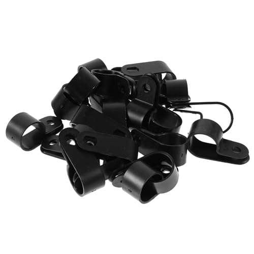 Ciieeo 50 Stück Kabelklemmsortierer Halter Draht Kabelorganisator Wand Lichtschlauchclips Im Freien Klemme Für Die Kabelführung Kabelclips Kabelklemmen Pvc Black von Ciieeo