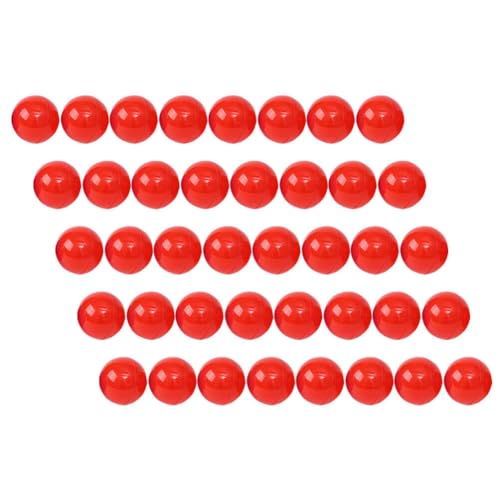 Ciieeo 50 Stück Mini-Lotterie-Kugeln Hohle Bingo-Kugeln Kunststoff-Gewinnspiel-Ziehungskugeln Tischtennis-Bälle Kugel Rund Automatenkapseln Spielbälle Für Unterhaltung Spiel Werbung Rot von Ciieeo