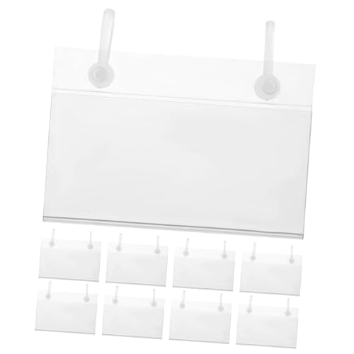 Ciieeo 50 Stück Preisschild hängen Etikett organisieren Tag-Tag Inhaber Die Name Preisschild-Clip Ladenschildständer Preisschilder im Supermarkt Schilderständer Preishalter PVC von Ciieeo