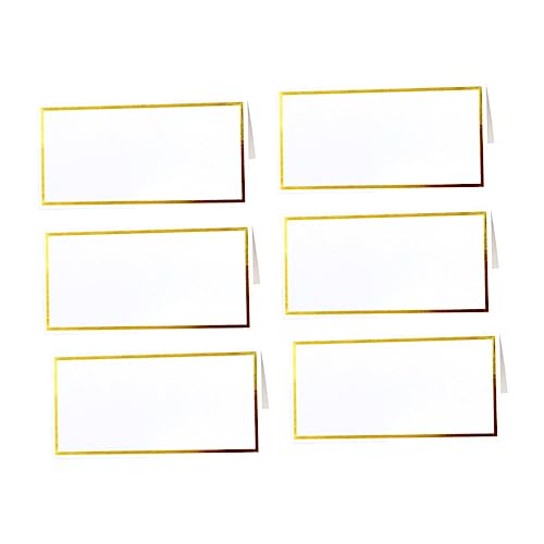 Ciieeo 50 Stück Tischkarten Weiß mit Goldrand Blanko Platzkarten zum Beschriften für Hochzeit Party Bankett Dekoration Einfache DIY Namenskarten aus Hochwertigem Papier Ciieeo 50 Stück Tischkarten Weiß mit Goldrand Blanko Platzkarten zum Beschriften für Hochzeit Party Bankett Dekoration Einfache DIY Namenskarten aus Hochwertigem Papier von Ciieeo