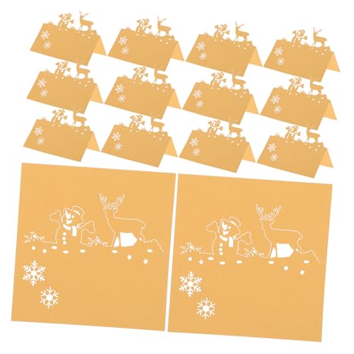 Ciieeo 50 Stück Weihnachtliche Tischplatzkarten mit Rentier und Schneemann Papier Sitzkarten für Festliche Tischdekoration Xmas Partys und Feiertagsessen Ciieeo 50 Stück Weihnachtliche Tischplatzkarten mit Rentier und Schneemann Papier Sitzkarten für Festliche Tischdekoration Xmas Partys und Feiertagsessen von Ciieeo