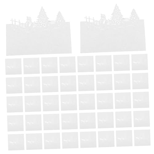 Ciieeo 50 Stück Weiße Schneemann Tischkarten mit filigranem Ausschnitt gefaltet als festliche Namenskarten für Weihnachtsfeiern Stilvolle Platzkarten für Dinner Bankett und Empfang Ciieeo 50 Stück Weiße Schneemann Tischkarten mit filigranem Ausschnitt gefaltet als festliche Namenskarten für Weihnachtsfeiern Stilvolle Platzkarten für Dinner Bankett und Empfang von Ciieeo