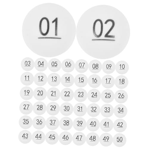 Ciieeo 50Stücke Zeichnungsbälle Nummerierte Lotteriebälle für Spiele und Partys Nahtlose und Langlebige Bingo Kugeln für Verlosungen und Feierlichkeiten von Ciieeo