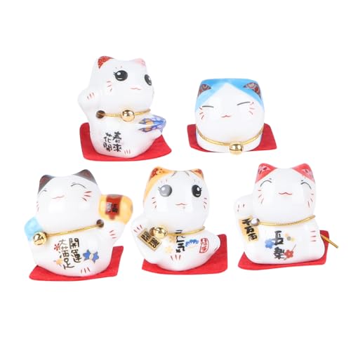Ciieeo 5St Glückliche Katze Untersetzer winkende Katze Plüsch Katzenbrunnen Figuren faschingsdekoration karnevalsdekoration wohnraumdeko Desktop-Keramikhandwerk Home-Cartoon- Ciieeo 5St Glückliche Katze Untersetzer winkende Katze Plüsch Katzenbrunnen Figuren faschingsdekoration karnevalsdekoration wohnraumdeko Desktop-Keramikhandwerk Home-Cartoon- von Ciieeo