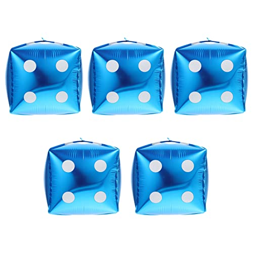 Ciieeo 5St Würfel Ballon geformte Luftballons Zahlenballon Dekoration für -Mottopartys deckenverkleidung balloons Folienballons würfeln Ballons für Würfelpartys Aluminiumfolie Blue Ciieeo 5St Würfel Ballon geformte Luftballons Zahlenballon Dekoration für -Mottopartys deckenverkleidung balloons Folienballons würfeln Ballons für Würfelpartys Aluminiumfolie Blue von Ciieeo