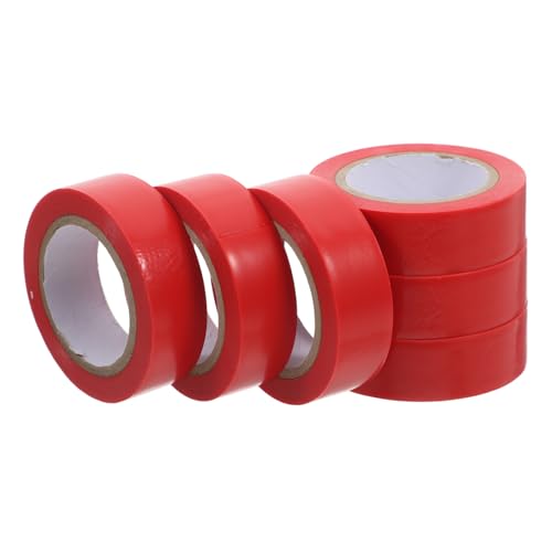 Ciieeo 6 Rollen Isolierband Kabelmarkierungsband Wärmeband Für Rohre Spritzwassergeschütztes Klebeband Isolierband Gefärbt Breite Elektrische Bänder Elektrische Geräte Schutzband Pvc Rot von Ciieeo
