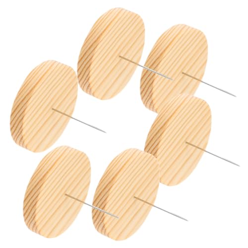 Ciieeo 6 Sätze Holzbasis -ornament Puppenaufbewahrungshalter Puppenhalter Spielzeugpuppen Unterstützen Puppenfigurenständer Puppenständer Aus Filz Filzpuppen-holzsockel Metall von Ciieeo