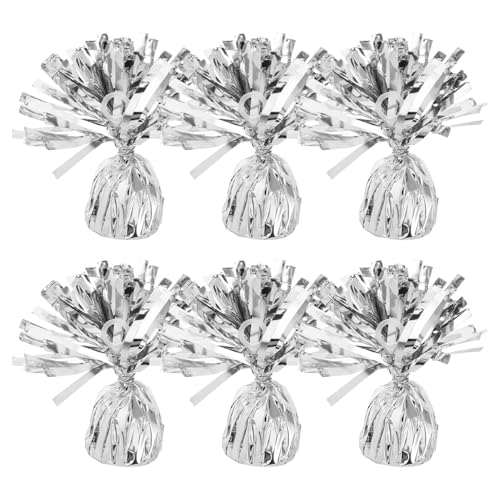 Ciieeo 6 Stück Ballongewichte Silber Schwere Halter für Hochzeit Geburtstag und Partys Einsetzbar Einfach zu Handhaben Stilvolles Design für Dekorationen Ciieeo 6 Stück Ballongewichte Silber Schwere Halter für Hochzeit Geburtstag und Partys Einsetzbar Einfach zu Handhaben Stilvolles Design für Dekorationen von Ciieeo