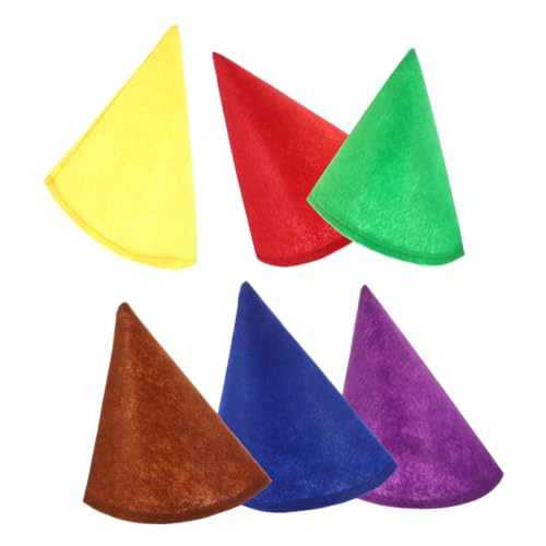 Ciieeo 6 Stück Bunte Filz-zwergenhüte Kegelform Festliche Partyhüte für Erwachsene Halloween Weihnachtskostüm Unisex Zubehör Ciieeo 6 Stück Bunte Filz-zwergenhüte Kegelform Festliche Partyhüte für Erwachsene Halloween Weihnachtskostüm Unisex Zubehör von Ciieeo