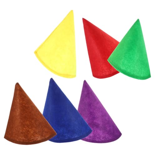 Ciieeo 6 Stück Bunte Filz-zwergenhüte Leichte Kegelmützen für Erwachsene Partyhüte Halloween Weihnachten Geburtstag Karneval Kostüm Zubehör Ciieeo 6 Stück Bunte Filz-zwergenhüte Leichte Kegelmützen für Erwachsene Partyhüte Halloween Weihnachten Geburtstag Karneval Kostüm Zubehör von Ciieeo