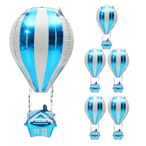 Ciieeo 6 Stück Heißluftballon Förmige Aluminiumfolienballons Geburtstagsparty Dekoration Babyparty Ornament Für Reisebezogene Feiern Und Klassenzimmer Ciieeo 6 Stück Heißluftballon Förmige Aluminiumfolienballons Geburtstagsparty Dekoration Babyparty Ornament Für Reisebezogene Feiern Und Klassenzimmer von Ciieeo