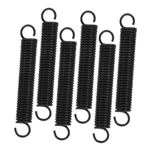 Ciieeo 6 Stück Hohe Astschere Feder federbelasteter Türriegel Klemmen schwere Ausführung Anhänger-Tor-Stift mit Haken am Ende Frühlingsmischung Rostfreier Stahl Black von Ciieeo