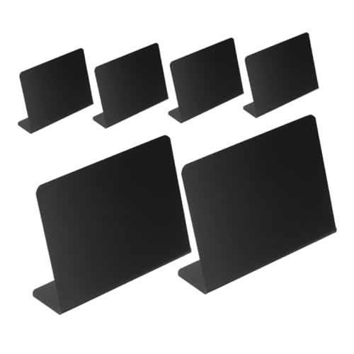 Ciieeo 6 Stück Mini-Esstischtafel Tafelschild für den Tisch Mini -Kreidebretter Zeichen Tafelschilder Tischplatte Namenskarten für die Tischdekoration Tischkarten Tafelzeichen PVC Schwarz Ciieeo 6 Stück Mini-Esstischtafel Tafelschild für den Tisch Mini -Kreidebretter Zeichen Tafelschilder Tischplatte Namenskarten für die Tischdekoration Tischkarten Tafelzeichen PVC Schwarz von Ciieeo