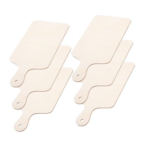 Ciieeo 6 Stück Mini Schneidebrett aus Holz Unbehandelte Brettchen für Diy für Dekoration und Partys Praktische und Vielseitige Mini Bretter für Snacks und Kreative Projekte von Ciieeo
