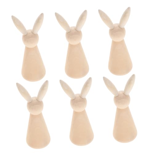 Ciieeo 6 Stück Osterhase Ostern-Desktop-Dekoration Hasentisch Holzschilder Hasen-Holzschilder Schild aus Hasenholz unfertiger Holzhase Holzschild für den Ostertisch Beige Ciieeo 6 Stück Osterhase Ostern-Desktop-Dekoration Hasentisch Holzschilder Hasen-Holzschilder Schild aus Hasenholz unfertiger Holzhase Holzschild für den Ostertisch Beige von Ciieeo
