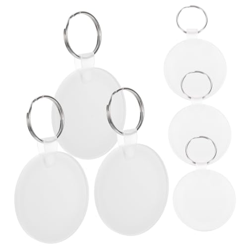 Ciieeo 6 Stück Sublimations Schlüsselanhänger Rohlinge für DIY Bastelprojekte Transparente Platten für Designs und Ciieeo 6 Stück Sublimations Schlüsselanhänger Rohlinge für DIY Bastelprojekte Transparente Platten für Designs und von Ciieeo