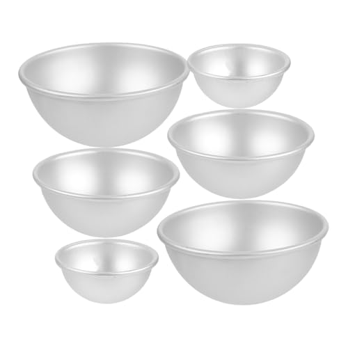 Ciieeo 6 Stück Teiliges Aluminium Halbkugel Kuchenform Antihaft Halbkugel Backform für Diy Chiffon Kuchen Badebälle Pudding und Seifenherstellung für Geburtstagsfeiern und Anlässe Ciieeo 6 Stück Teiliges Aluminium Halbkugel Kuchenform Antihaft Halbkugel Backform für Diy Chiffon Kuchen Badebälle Pudding und Seifenherstellung für Geburtstagsfeiern und Anlässe von Ciieeo