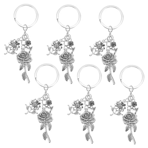 Ciieeo 6 Stück Teiliges Blumen Schlüsselanhänger aus Langlebiger Farbbeständig und Leicht Minimalistischer Schmuck für Taschen Rucksäcke und Autoschlüssel Silberfarbene Anhänger Ciieeo 6 Stück Teiliges Blumen Schlüsselanhänger aus Langlebiger Farbbeständig und Leicht Minimalistischer Schmuck für Taschen Rucksäcke und Autoschlüssel Silberfarbene Anhänger von Ciieeo