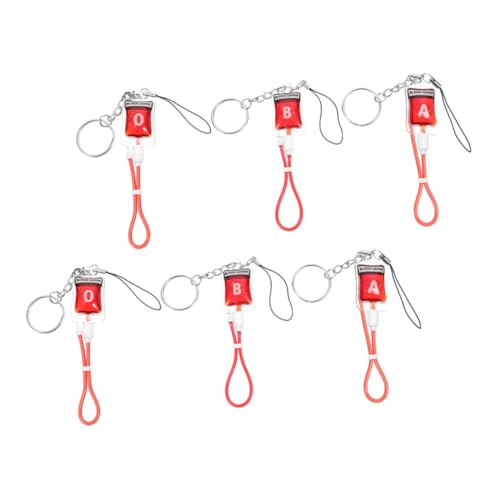 Ciieeo 6 Stück Teiliges Halloween Schlüsselanhänger Blutgruppen Design Charms für Partytüten Kreative Deko für Halloween und Geburtstagsfeiern Ciieeo 6 Stück Teiliges Halloween Schlüsselanhänger Blutgruppen Design Charms für Partytüten Kreative Deko für Halloween und Geburtstagsfeiern von Ciieeo