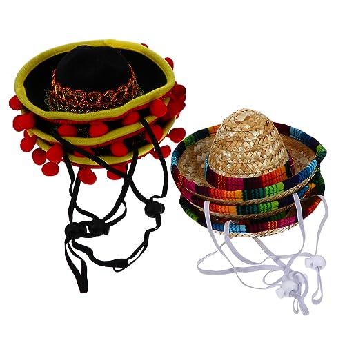 Ciieeo 6 Stück Teiliges Mini Sombrero Partyhüte Leichte Mexikanische Festival Hüte für Erwachsene und Haustiere Niedliche Mini Partyaccessoires für Geburtstagsfeiern und Fotorequisiten von Ciieeo