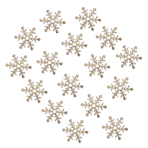 Ciieeo 600 Stück Glitzer Schneeflocken Konfetti Weihnachtsdeko Streudeko für Partys Tischdeko und Festlichkeiten Goldene Pailletten Geruchlos und Hautfreundlich von Ciieeo