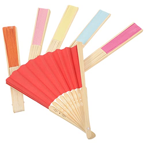 Ciieeo 6Stücke DIY Papier Handfächer aus Faltbare Handventilatoren für Partys Dekoration und Kreative Projekte Gemischt von Ciieeo