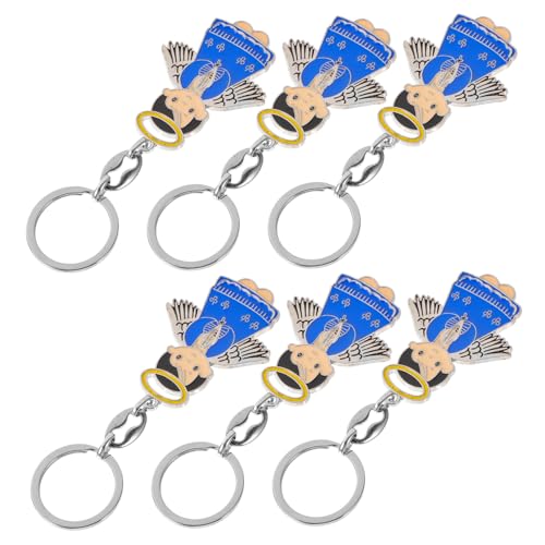 Ciieeo 6Stücke Schlüsselanhänger Vielseitige Hängende Dekoration für Taschen und Schlüssel Langlebig und Rostbeständig Perfektes für Taufpartys Stilvolle Accessoires von Ciieeo