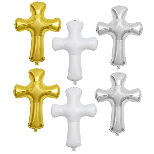 Ciieeo 6Stücke Taufballons Große Aluminiumfolie Ballons Für Taufen Hochzeiten Und Religiöse Feiern Dekorative Luftballons Für Besondere Anlässe Ciieeo 6Stücke Taufballons Große Aluminiumfolie Ballons Für Taufen Hochzeiten Und Religiöse Feiern Dekorative Luftballons Für Besondere Anlässe von Ciieeo