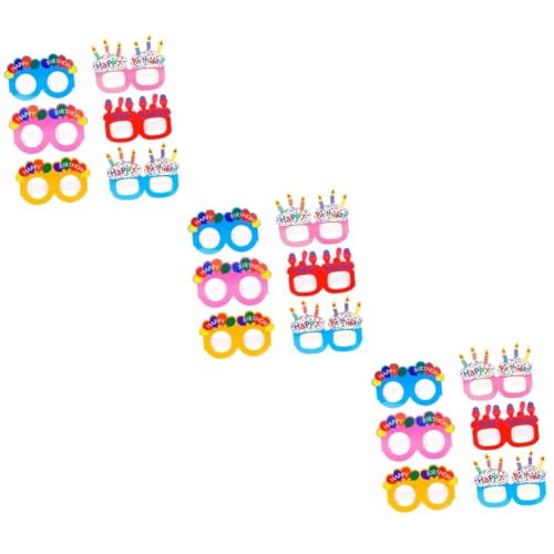 Ciieeo 72 Stk Partybrille Geburtstagsparty-Brille Papiergläser Cartoon-Sonnenbrille lustige schnapsgläser lustige brillen Cosplay-Party-Brille Geburtstagsbrille Karikatur Requisiten von Ciieeo