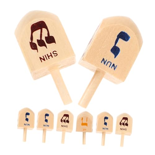 Ciieeo 8 Stück Kreisel Hanukka - Chanukka- Kreiselspielzeug Dreidel Masse Chanukka-Dreidel Dreidel-Spiel Dreidel für hölzerne Spinning Holz Ciieeo 8 Stück Kreisel Hanukka - Chanukka- Kreiselspielzeug Dreidel Masse Chanukka-Dreidel Dreidel-Spiel Dreidel für hölzerne Spinning Holz von Ciieeo