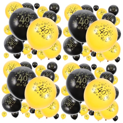 Ciieeo 80 Stk Ballon Zum 40. Geburtstag Goldene Luftballons Alles Zum Geburtstag Dekorationen Für Männer Golddekor Schwarze Luftballons Gedenken Emulsion Geburtstagsparty Liefert von Ciieeo