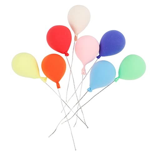 Ciieeo 8St Mini-Luftballons aus Ton geburtstagstorte dekoration Miniaturhaus Spielzeug Ornament Mikro-Landschafts-Ballon-Dekor Kuchendekoration Möbel Dekorationen Zubehör von Ciieeo