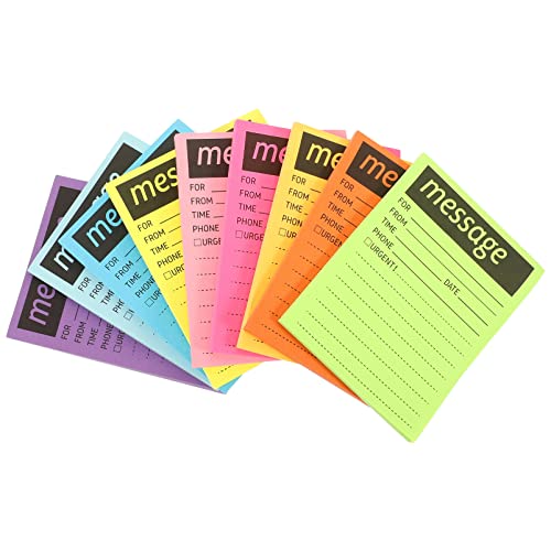 Ciieeo 9 Fluoreszierende Haftnotizen Kompakte Nachrichtenblöcke Notizblöcke Für Den Haushalt Alles Ohne Pad Memo-aufkleber Für Die Schule Hinweisaufkleber Zeitplan Büro Fluoreszenz Papier von Ciieeo