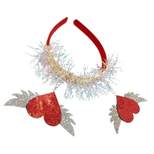 Ciieeo Valentinstag Herz Stirnband Mode Kopfbedeckung Haar Hoop Für Mädchen Rot Ciieeo Valentinstag Herz Stirnband Mode Kopfbedeckung Haar Hoop Für Mädchen Rot von Ciieeo