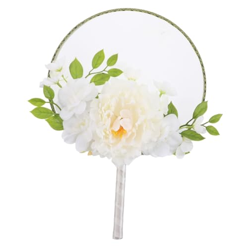 Ciieeo Chinesischer Handgehaltener Holzfächer mit Floraler Dekoration Klassischer Neuer Chinesischer Stil Lebensnahe Blüten Vielseitiges Accessoire für Hochzeitsgäste Tanzauftritte und Ciieeo Chinesischer Handgehaltener Holzfächer mit Floraler Dekoration Klassischer Neuer Chinesischer Stil Lebensnahe Blüten Vielseitiges Accessoire für Hochzeitsgäste Tanzauftritte und von Ciieeo
