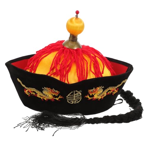Ciieeo Chinesischer Orientalischer Kaiserhut mit Zöpfen und Pferdeschwanz Traditioneller Asiatischer Festhut für Kostüm Performance und Cosplay Stabile Bequemes Tragen Erwachsene Ciieeo Chinesischer Orientalischer Kaiserhut mit Zöpfen und Pferdeschwanz Traditioneller Asiatischer Festhut für Kostüm Performance und Cosplay Stabile Bequemes Tragen Erwachsene von Ciieeo